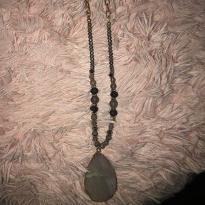Gray beaded necklace